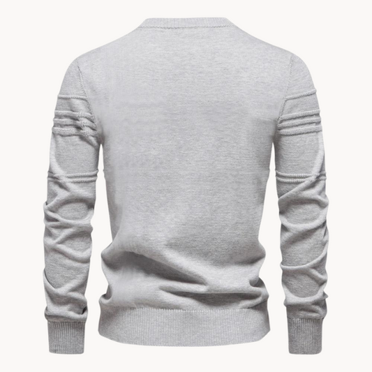 Leon™ | Pull homme beige élégant à col rond
