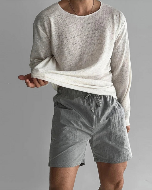 T-shirt en tricot contracté