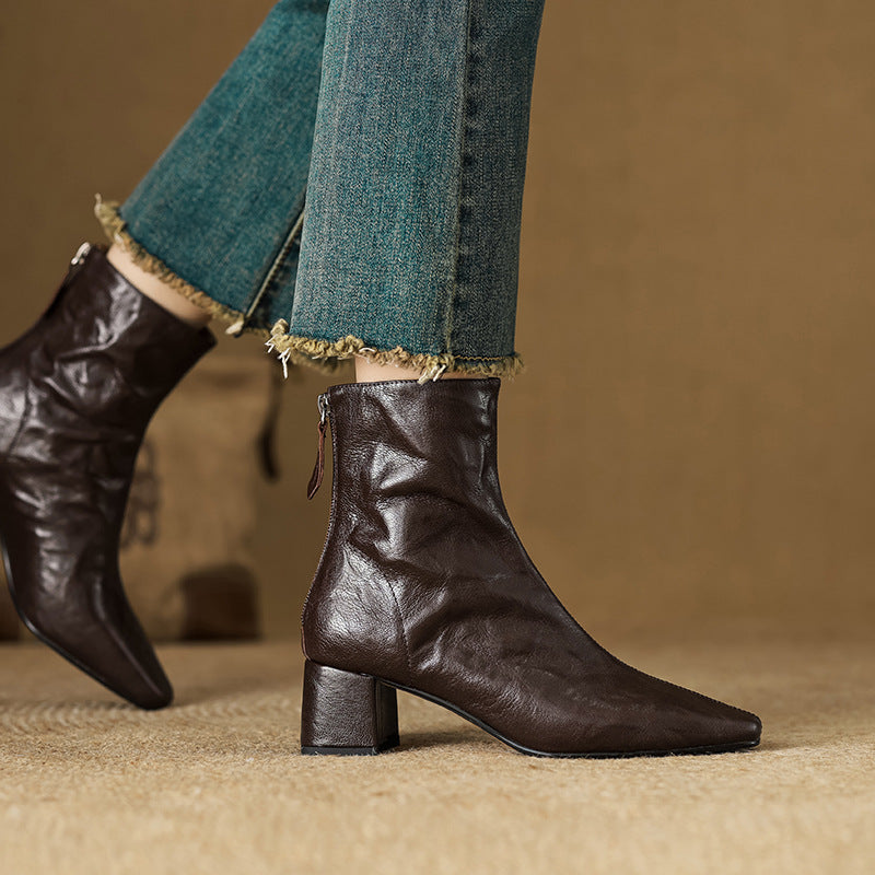 Bottes en Cuir Véritable Estel