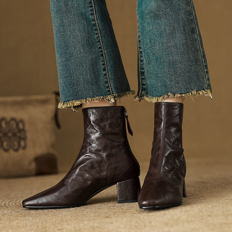 Bottes en Cuir Véritable Estel