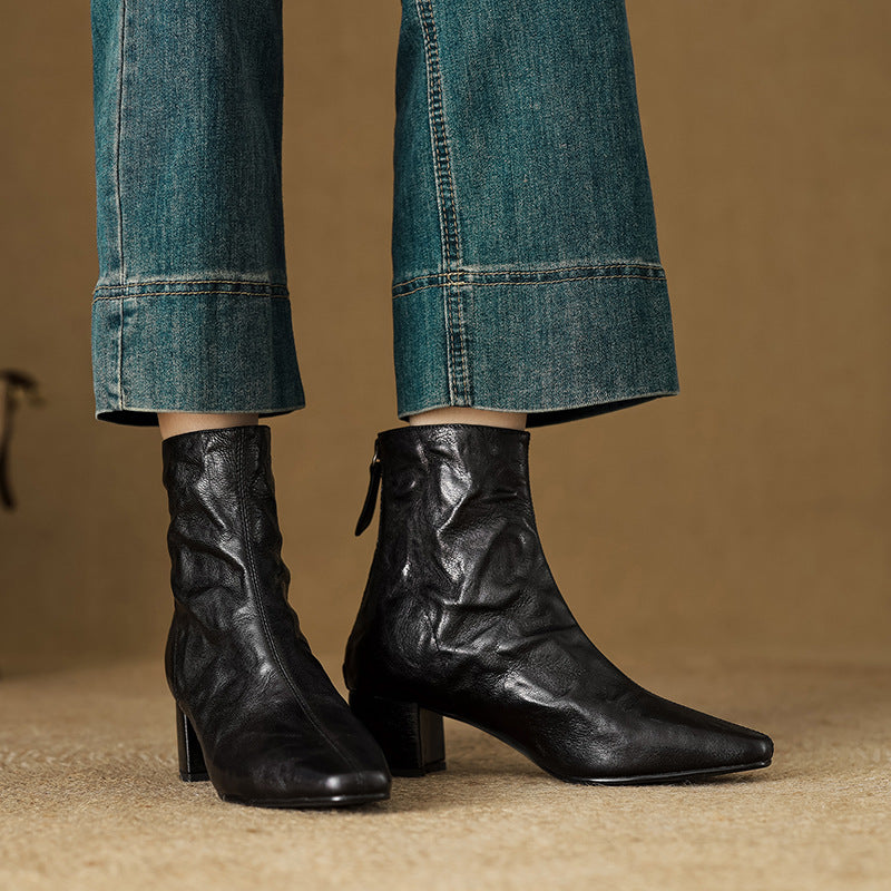 Bottes en Cuir Véritable Estel