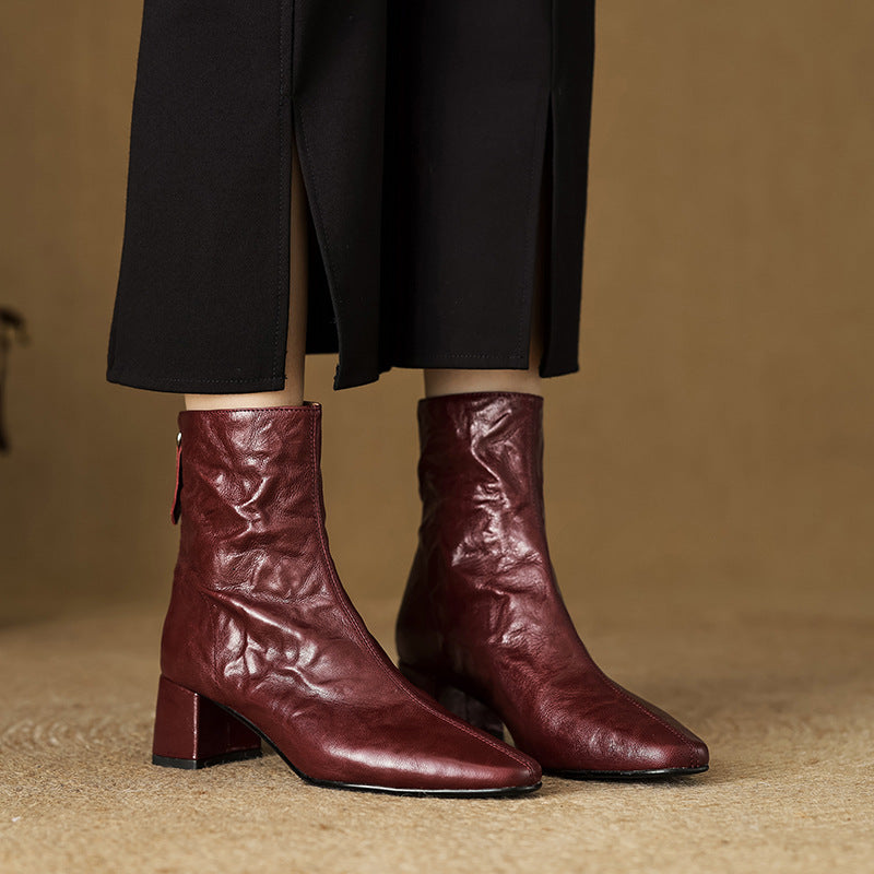 Bottes en Cuir Véritable Estel