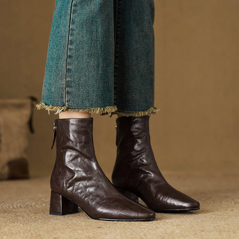Bottes en Cuir Véritable Estel
