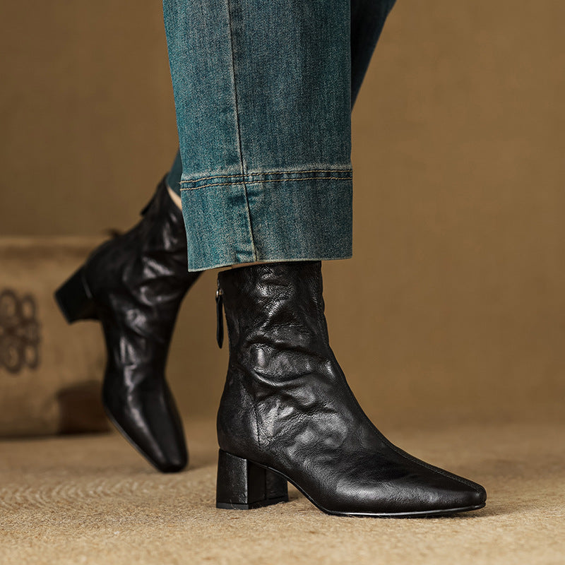 Bottes en Cuir Véritable Estel