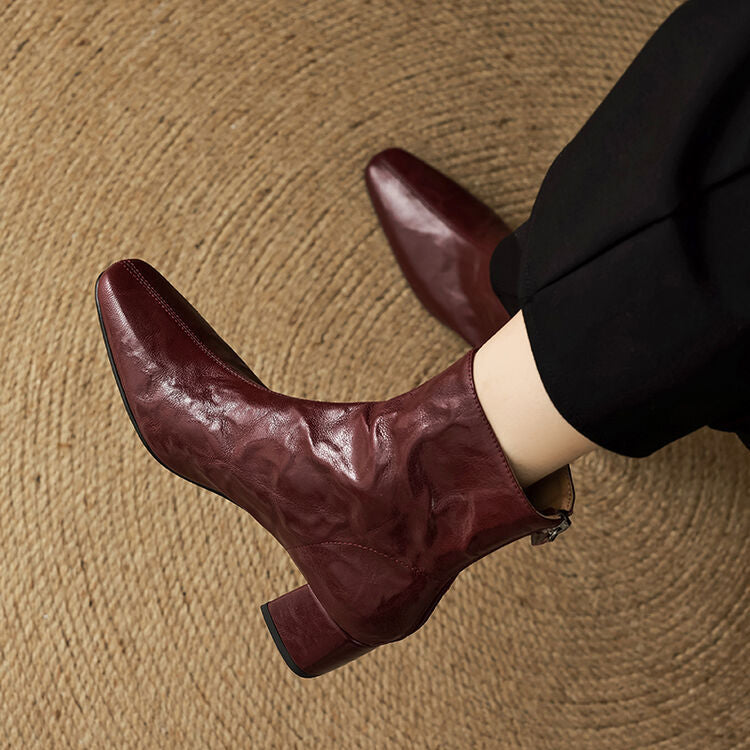 Bottes en Cuir Véritable Estel