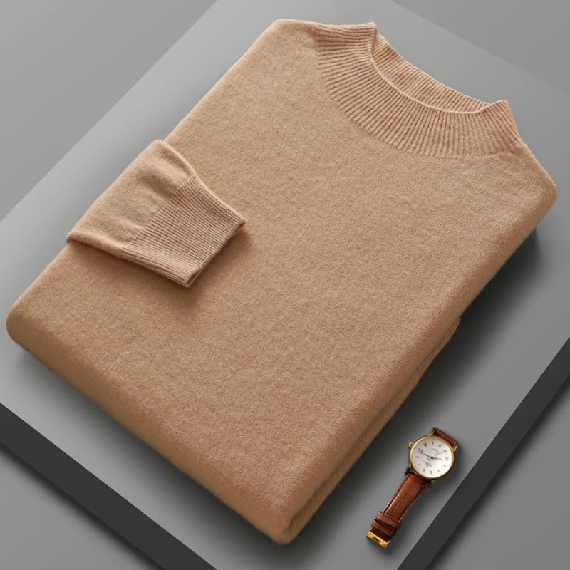 Pull en cachemire à col montant