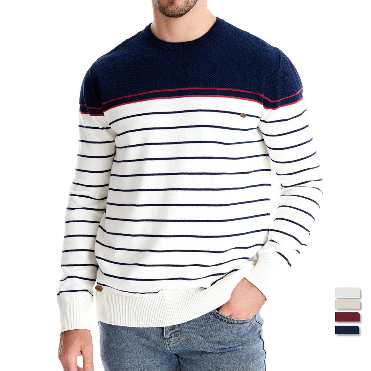 Noé™ | Pull homme à motif rayé