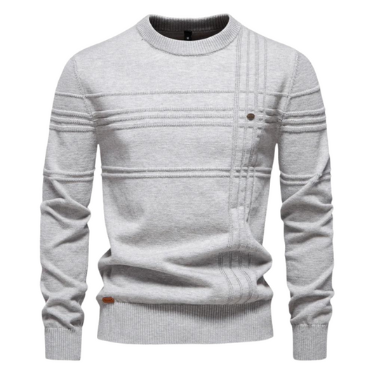Leon™ | Pull homme beige élégant à col rond 